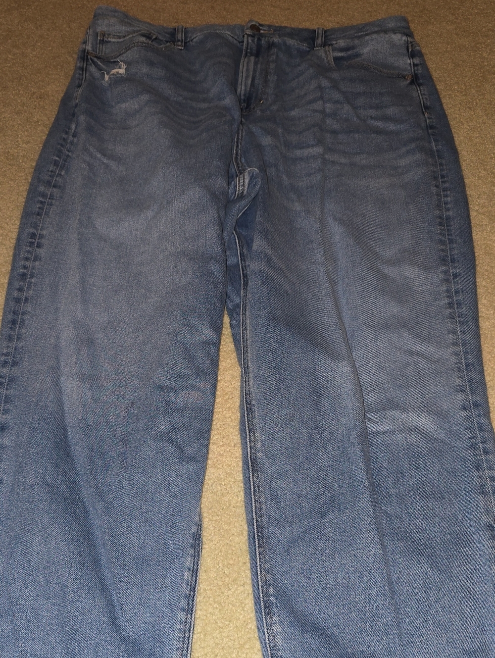 American Eagle Curvy Mom Jean Straight Leg Jeans Blue Waist 20 REG